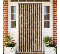 Tenda Antimosche Beige e Marrone Chiaro 100x200 cm in Ciniglia