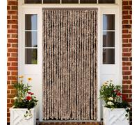 Tenda Antimosche Beige e Marrone Scuro 100x230 cm in Ciniglia