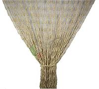 Tenda Antimosche con Catenelle Intrecciate in Fibra Naturale per Porta Finestra Moschiera a Pannello Misura 120 x 220 cm Colore Panna