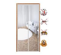 Tenda antimosche magnetica, 230 x 205 cm, facile da installare, anti-zanzare, per soggiorno, camera da letto e balcone, senza fori, colore grigio