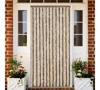 vidaXL Tenda Antimosche Marrone Scuro e Beige 100x230 cm in Ciniglia