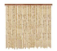 Tenda Antimosche per Porta Esterna 90x210, Tenda con Perline In Legno Naturale e Bambù, Tende Finestre per Porta Finestra Fatta a Mano, Tenda a Fili con Perline per Decorazione e Divisorio Stanze ( Co