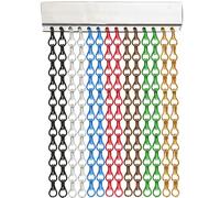 Tenda Antimosche per Porta Finestra a Catena in Alluminio, Personalizzabile per Misura e Colori, Tenda per Mosche a catena da Esterno per Porte, Finestre, Balconi e Verande (BRONZO, 100 X 240)