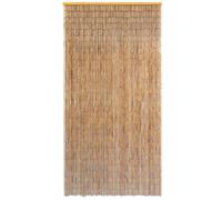 vidaXL Zanzariera per Porte Silenziosa Elegante Tendina Protezione Anti Mosche Tenda per Porta Insetti Zanzare di bambù 100x200 cm