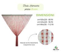 Tenda antimosche tenda porta anti insetti con perline BICOLOR