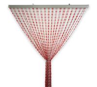 Tata Home Tenda Antimosche a Perline per Porta Finestra a Pannello Moschiera con Catenelle da Esterno Misura 100x220 cm Bicolore Trasparente Multicolor