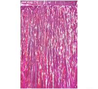 Tenda antipioggia sfumata di colore per compleanno e decorazione per feste di nozze, realizzata in robusto materiale PET con supporto per il miglioramento del luogo (1 x 1 m rosso rosa)