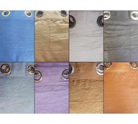 Tenda Arredo Casa LUANA in Raso Cangiante 2 Pezzi da 150x280 con Borchie SARANI