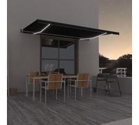 Tenda Automatica con Sensore Vento e LED 500x350 cm Antracite