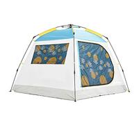 Tenda automatica istantanea pop-up da campeggio tenda da spiaggia grande protezione for 3-4 persone tenda familiare campeggio all'aperto escursionismo famiglia spiaggia-blu(White)