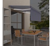vidaXL Tenda Automatica LED Sensore Vento 3,5x2,5m Arancione Marrone