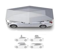Tenda automatica per auto, ombrellone pieghevole per la protezione dell'auto con corde regolabili, tendalino parasole mobile per auto, per berline, SUV e monovolume. 4.2 * 2.2m-Grey