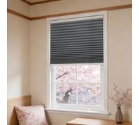 Tenda Avvolgibile 68 x 80 cm Opache, Protezione da Sole e Sguardi Indiscreti, con Clip, Altezza Regolabile, Termiche Tenda Plissettata Crush per Bagno, Soggiorno, Cucina, Grigio