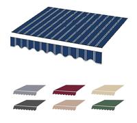 Tenda avvolgibile di ricambio in tessuto di protezione UV, 280 g/m², in poliestere, per porte e finestre, design a righe, 3,5 x 2,5 m, copertura per baldacchino esterno