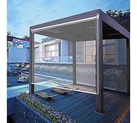 Tenda avvolgibile in vinile resistente e impermeabile, trasparente, resistente alle intemperie, per patio, giardino, balcone e ufficio, facile da installare per proteggere il padiglione