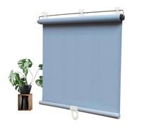 Tenda avvolgibile oscurante a scomparsa, per bloccare la luce UV, temporanea, senza trapano, colore grigio, 150 x 200 cm, per balconi, protezione della privacy