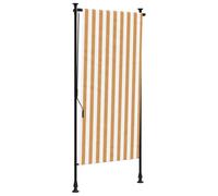 Tenda avvolgibile per esterni, 120 x 270 cm, colore: Arancione Bianco Acciaio
