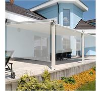Tenda avvolgibile per esterni, impermeabile, arrotolabile, per balcone, porta del patio, pergola e gazebo, facile da tirare verso il basso e verso l'alto, a prova di vento e polvere