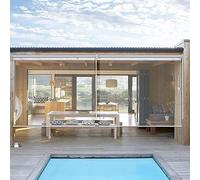 Tenda avvolgibile trasparente, impermeabile, in PVC, per interni ed esterni, a prova di vento e polvere, ideale come decorazione per la casa e la cucina, dimensioni 150 x 260 cm