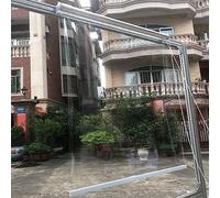 Tenda avvolgibile trasparente, impermeabile, isolamento termico, in PVC, antipioggia, antipolvere, per pergole e finestre, dimensioni personalizzate (1,5 x 3 m)