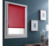 Tenda avvolgitrice setacciante senza forare, colore rosso ciliegia, lunghezza 56 x altezza 170 cm