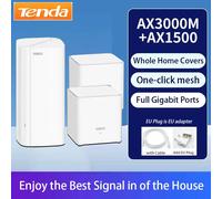 Tenda AX3000+ AX1500 EM/MX12 EM/MX3 Mesh Router WiFi 6 Sistema Nova per rete wireless a banda da 2,4 GHz e 5 GHz Copertura lunga per tutta la casa
