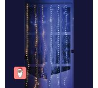 Tenda Balcone 264 LED 50x220cm Bianco Freddo a Batteria IP44 Nataluna