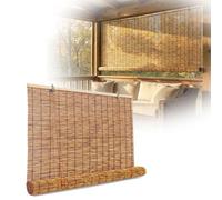 Tenda Bamboo a Rullo per Esterno, Tapparella in Canna Naturale - Arella 100% Bio, Cannette per Balcone Veranda, Oscurante Privacy Su Misura 40-195cm