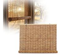 Tenda Bamboo Tapparella da Esterno 50 60 80 90 100 120 140 cm, Arelle Bamboo - Tenda a Rullo per Esterno Privacy Sole, Cannette per Balcone Veranda Su Misura 40-195cm(W170cm x H185cm)