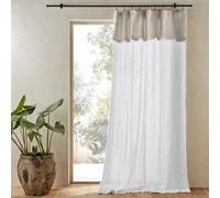 Tenda bicolore in voile di lino Beha Beige 140 x 220 cm