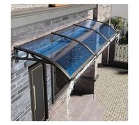 Tenda blu per porta con lavandino di drenaggio, 120 x 100 cm, per veranda e veranda - Protezione dalle intemperie da pioggia, neve e luce solare - ed elegante soluzione a baldacchino