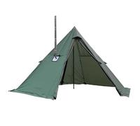 Tenda calda con cric per stufa e ghetta antineve, 2,1 m, per 2 ~ 4 persone, tenda Tipi per escursioni in famiglia, pesca, caccia, campeggio