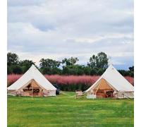 Tenda Campana Lusso 3m per 2-4 Persone, Bell Tent Yurt Rotonda da Esterno, Bell Tent Cotone 3000mm Impermeabile,Yurta Tenda Mongola 4 Persone, Ideale per Famiglia, Festival, Matrimoni, Stile Yurta.