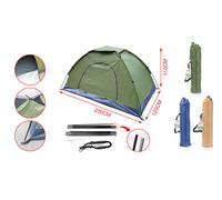 Tenda Campeggio 200X120X110cm Colore Assortito Realizzata in tessuto di