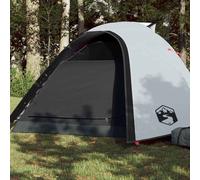Tenda Campeggio a Cupola 4 Persone Bianca Tessuto Impermeabile