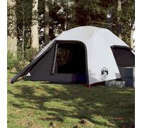 vidaXL Tenda Campeggio a Cupola 4 Persone Bianca Tessuto Impermeabile