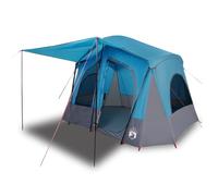 Tenda Campeggio Cabina 5 Persone Grigio Arancione Impermeabile con E-Port