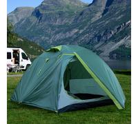 Tenda Campeggio da Trekking a Cupola Verde 3 Persone Leggero Zanzariera L 300 CM