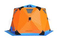 tenda campeggio Tenda da pesca sul ghiaccio estremamente fredda e calda - Casa invernale in cotone ispessito con finestra panoramica Attrezzatura esterno antivento(Yellow)
