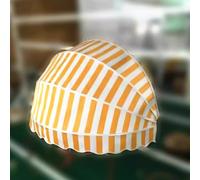 Tenda Cappottina da Sole per Esterno,Tenda a Ventaglio da Balcone Pieghevole,Tessuto per Tende da Sole,Tettoia per Porta,UV Protezione Solare Antipioggia,con Raccordi (120cm/47in,Yellow White)