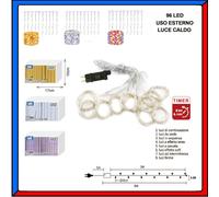 Tenda Catena Luminosa di Natale Natalizia 96 Luci Led per Esterno da 8 Metri [EEK: A]