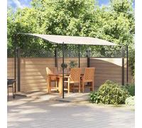 Tenda color crema 4x3 m 180 g/m2 parasole in tessuto e acciaio da esterno, tenda, arredamento da esterno, forniture per la casa, decorazione