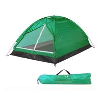 Tenda compatta per 2 persone con telaio per una facile installazione, per avventure all'aperto, escursionismo, campeggio e gite nel fine settimana (verde)