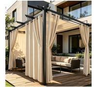 Tenda con anelli da esterno per gazebo e pergola H259 x W155cm Beige