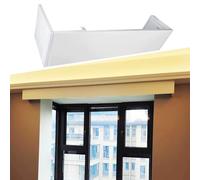 Tenda con mantovana in alluminio personalizzabile per montaggio a soffitto, elegante cornice decorativa per finestra a golfo, migliora l'estetica del soggiorno e della camera da letto