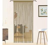 Tenda con perline per porta, zanzariera per porte e finestre, divisorio per stanze, pannelli per soggiorno, camera da letto, armadio (ecru, 90 x 200 cm)