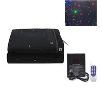 Tenda con stelle LED, sfondo luminoso, pieghevole, in velluto con cielo stellato, con controller per matrimoni, Natale e feste di compleanno, 3 m x 6 m