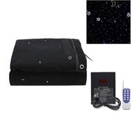 Tenda con stelle LED, sfondo luminoso, pieghevole, in velluto con cielo stellato, con controller per matrimoni, Natale e feste di compleanno, 3 m x 6 m