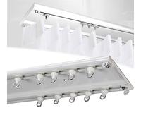 Tenda Congiunta A Doppio Binario, Montaggio A Soffitto Binari Per Tende Pesanti Per Soggiorno Camera Da Letto Camera Divisoria, Ultra-sottile, Alluminio, Silenzioso, Bianco, Ne(Size:3.5M,Color:Bianco)