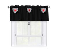 Tenda corta mantovana 137,2 x 45,7 cm HJFCZH Love in The Bubble Stampe Decorazione per la casa Filtro Luce solare per Soggiorno Cucina Studio